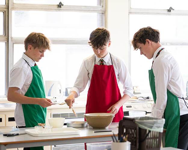 Students baking