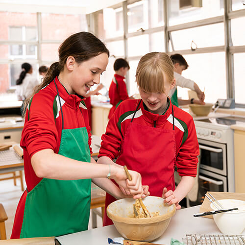 Students baking