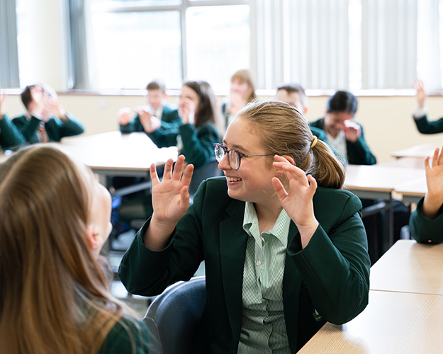 Students in a class room