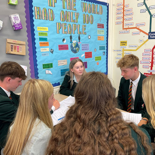 Students in a classroom